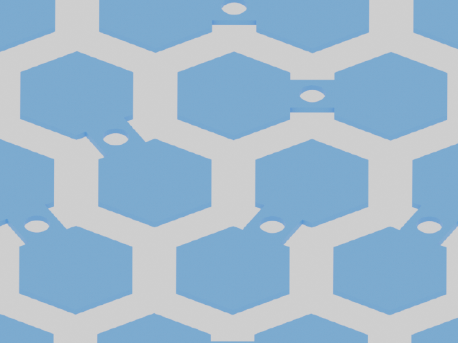 Hexagons grouped into pairs